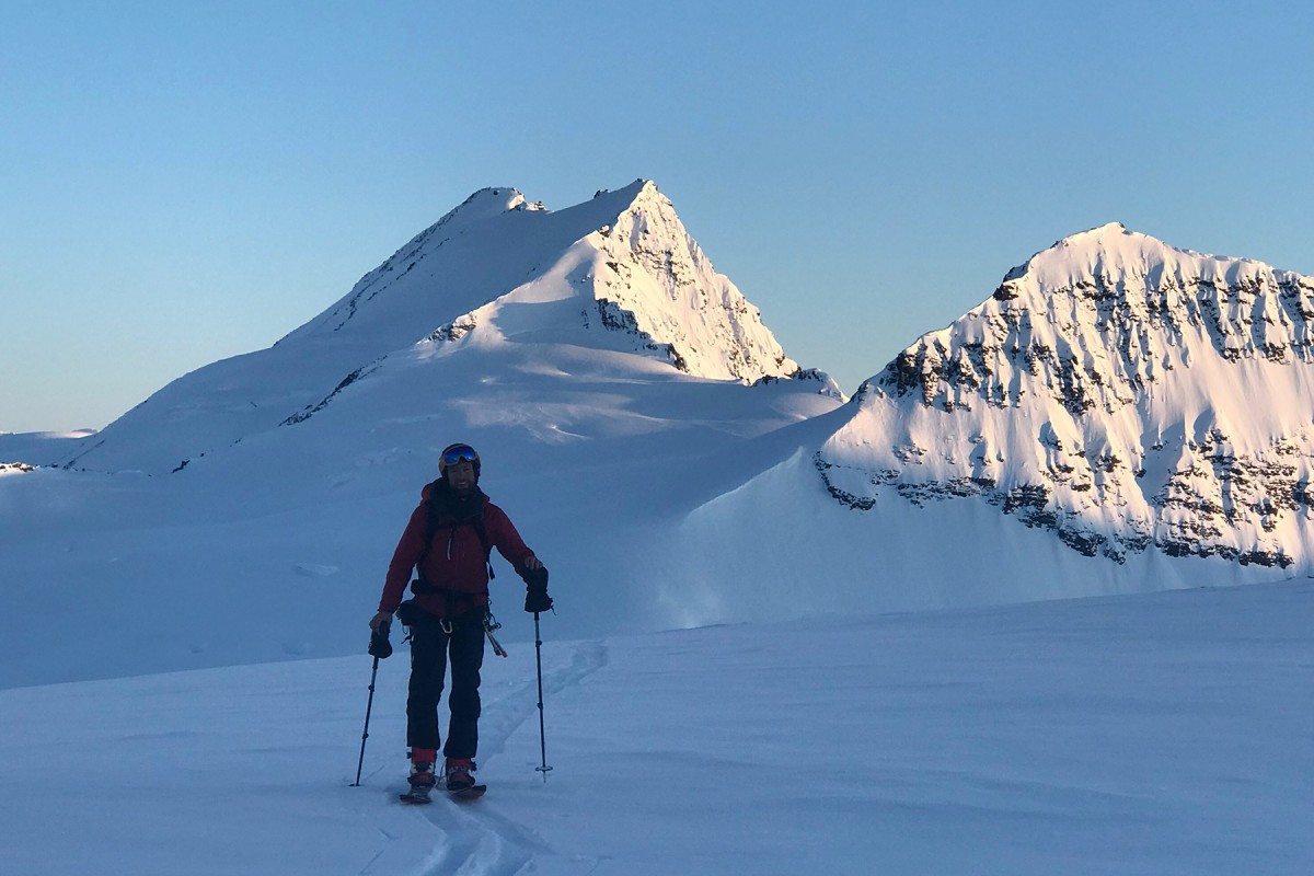 Out skinning through the Chugach backcountry.