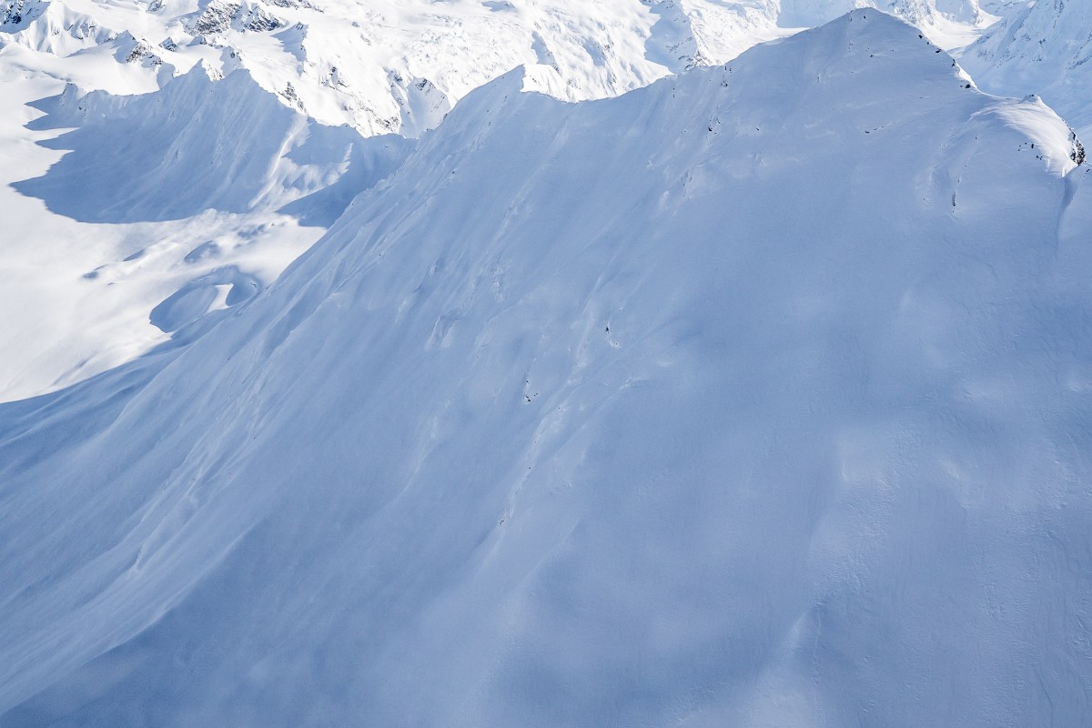 Rhett Face is a glacier ski camp location in the Chugach Mountains outside Valdez.